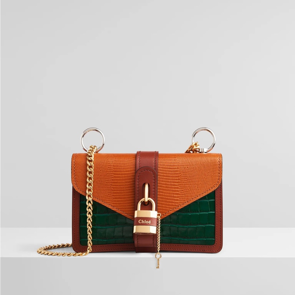 CHLOÉ
Brown & Green Aby Chain Bag